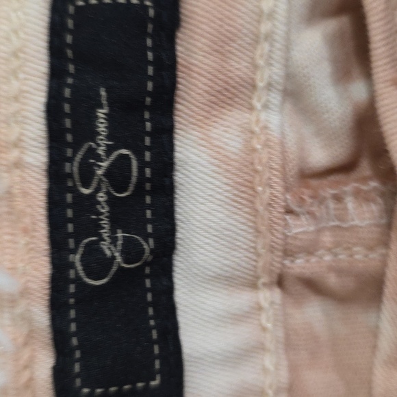 Jessica Simpson Forever Low Rise Tie-Dye Pink and Cream Jeans. Size 27. NWT - Picture 4 of 7